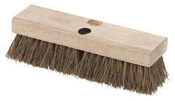 Carlisle 3629200 Broom Head, 12", Threaded Handle Hole, Palmyra Bristles, Hardwood Block Standard Color