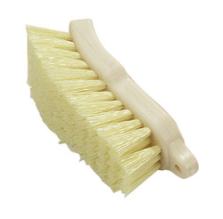 Carlisle 36501500 Sparta® Utility Scrub Brush, 6"l X 2-1/2"w, Ergonomically Curved, Break And Stain-resistant, Non-porous Plastic Block, 1-5/8"l Flared Polypropylene Bristles, Standard Color