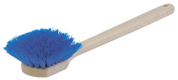 Carlisle 36505L14 Sparta® Utility Scrub Brush, 20"l X 3"w, Plastic Block With Comfort Grip Handle, Chemical/water Resistant, 2"l Crimped Polypropylene Bristles, Blue, Bpa-free