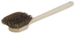 Carlisle 36513L00 Sparta® Flo-pac® Utility Scrub Brush ,20"l X 3"w, 2" Trim, Hanging Hole, Break-resistant, Soak-proof, Stiff Palmyra Bristles, Plastic Handle Block, Standard Color