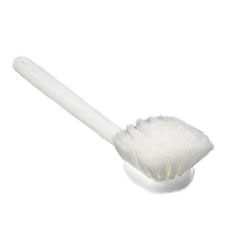 Carlisle 36620L00 Flo-pac® Utility Scrub Brush, 20"l, Pistol Grip Handle, Break-resistant, Soak-proof, 2" Nylon Bristles, White, Plastic