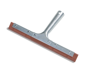 Carlisle 4007300 Hand Held Window Squeegee, 10" Double-blade, Red Rubber, Screw-in Metal Frame, Zinc Plated Steel Handle, Standard Color