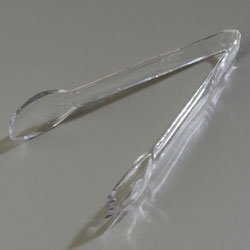 Carlisle 400907 Carly® Salad Tong, 9"l, Break-resistant, Dishwasher Safe, Polycarbonate, Clear, Nsf
