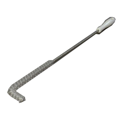 Carlisle 4011100 Sparta® Fryer Brush, 23" Long, L-tipped End, 7/8" Dia. Stiff Telfon® Wirewound Bristles, Heat-resistant To 500°f, Hanging Hole, Cool-touch Plastic Handle, Standard Color