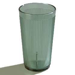Carlisle 401264 Crystalon® Stack-all® Old Fashion Tumbler, 12 Oz. (12.50 Oz. Flush Fill), Ribbed Texture, Stackable, Break-resistant, Dishwasher Safe, San, Jade, Bpa Free