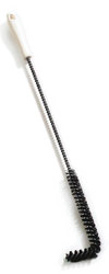 Carlisle 4015200 Sparta® Fryer Brush, 23" Long, L-tipped End, 10"l X 7/8" Dia. Stiff Polyester Wirewound Bristles, Hanging Hole, Cool-touch Plastic Handle, 9 Gauge Galvanized Wire, Standard Color
