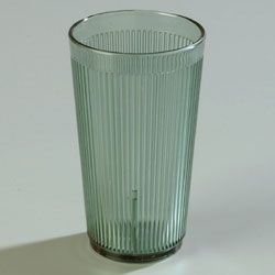 Carlisle 402064 Crystalon® Stack-all® Old Fashion Tumbler, 20 Oz. (21.50 Oz. Flush Fill), Ribbed Texture, Stackable, Break-resistant, Dishwasher Safe, San, Jade, Bpa Free