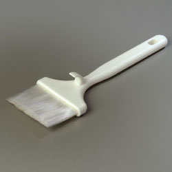 Carlisle 4040202 Sparta Meteor® Pastry/basting Brush, 3" Wide, Soft-flagged Molded-in Bristles, White Plastic Handle With Hook, Nylon, White