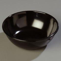 Carlisle 4352103 Nappie Bowl, 14 Oz., 5-1/2" Dia., Stain And Scratch Resistant, Stackable, Dishwasher Safe, Melamine, Dallas Ware®, Black, Bpa Free, Nsf