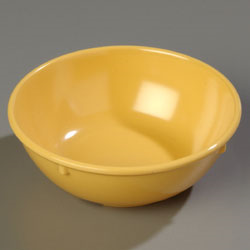 Carlisle 4352122 Nappie Bowl, 14 Oz., 5-1/2" Dia., Stain And Scratch Resistant, Stackable, Dishwasher Safe, Melamine, Dallas Ware®, Honey Yellow, Bpa Free, Nsf