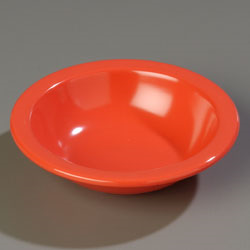 Carlisle 4352952 Grapefruit Bowl, 10 Oz., 5-7/8" Dia., Stain And Scratch Resistant, Stackable, Dishwasher Safe, Melamine, Dallas Ware®, Sunset Orange, Nsf