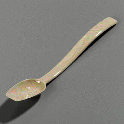 Carlisle 445006 Salad/buffet Spoon, 1/4 Oz., 8"l, Solid, One-piece, Dishwasher Safe, Polycarbonate, Beige, Nsf