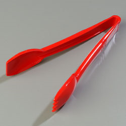 Carlisle 460905 Carly® Salad Tong, 9"l, Withstands Heat Up To 300°f, Dishwasher Safe, High Heat Plastic, Red, Nsf