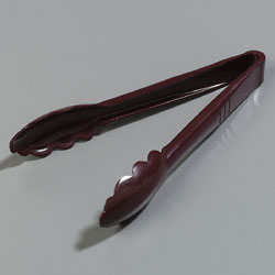 Carlisle 470901 Carly® Utility Tong, 9"l, Withstands Heat Up To 300°f, Dishwasher Safe, High Heat Plastic, Brown, Nsf