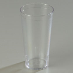 Carlisle 522007 Stackable™ Tumbler, 20 Oz. (22.30 Oz. Flush Fill), Tapered, Textured Exterior, Dishwasher Safe, Recyclable, San, Clear, Bpa Free, Made In Usa