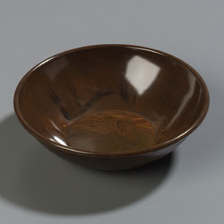 Carlisle 706011 Salad Bowl, 13 Oz., 6" Dia., Break-resistant, Dishwasher Safe, Recyclable, Woodgrain Finish, San, Walnut, Bpa Free, Made In Usa