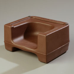 Carlisle 711006 Dual Booster Seat, 15-1/2"l X 12-1/2"w X 8"h, Dual-sided Seat For Height Choice, One-piece Molded Design, Wide Square Base, Anti-skid Pads, Stackable, Polyethylene, Beige