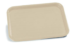 Carlisle CT141806 Café Tray, 17-7/8"l X 14w", Rectangular, Drying/stacking Lugs, Skid And Scratch Resistant, Polypropylene, Beige, Nsf