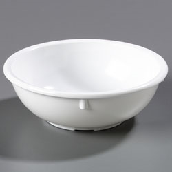 Carlisle KL10802 Kingline™ Nappie Bowl, 14 Oz., 5-1/2" Dia., Rolled Edge, Scratch, Stain And Chip Resistant, Reinforced At Stress Points, Dishwasher Safe, Melamine, Gloss Finish, White, Bpa Free, Nsf