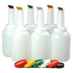 Carlisle PS801B00 Store 'n Pour® Gallon Complete, 128 Oz., Container, Neck, And Color-coordinated Spout And Cap, Break Resistant, Dishwasher Safe, Polyethylene, Assorted Colors, Bpa Free