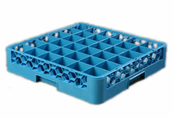 Carlisle RG3614 Opticlean™ Dishwasher Glass Rack, 36-compartments (2-15/16" X 2-15/16"), Full-size, Holds Glasses Up To 2-11/16" In Diameter With Inside Height Of 3.20", Double-wall Construction, Quick Draining, Positive Stacking, Four-way Tracking, Comfort Curve Ha