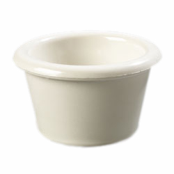 Carlisle S27542 Ramekin, 1-1/2 Oz., 2-1/2" Dia., Smooth, Stackable, Break-resistant, Dishwasher Safe, Melamine, Bone, Nsf
