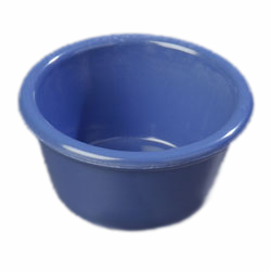 Carlisle S28514 Ramekin, 4 Oz., 3-1/8" Dia., Smooth, Stackable, Break-resistant, Dishwasher Safe, Melamine, Ocean Blue, Nsf