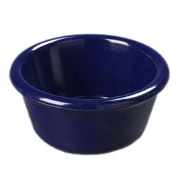 Carlisle S28660 Ramekin, 6 Oz., 3-9/10" Dia., Smooth, Stackable, Break-resistant, Dishwasher Safe, Melamine, Cobalt Blue, Nsf