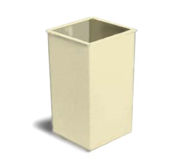 Continental Commercial Products 25BE Swingline™ Receptacle, 25 Gallon Capacity, 16-1/2" X 26-7/8"h, Square, For General Purpose Waste, Fits #1600, #1700 & #1702 (lid), 5735 Series (as Inner Liner) & Fits 5800 And 5805 (carts), Injection Molded Polyethylene, Beige