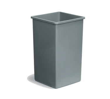Continental Commercial Products 25GY Swingline™ Receptacle, 25 Gallon Capacity, 16-1/2" X 26-7/8"h, Square, For General Purpose Waste, Fits #1600, #1700 & #1702 (lid), 5735 Series (as Inner Liner) & Fits 5800 And 5805 (carts), Injection Molded Polyethylene, Grey