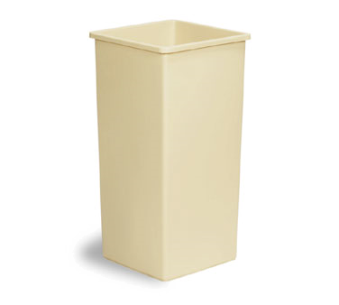 Continental Commercial Products 32BN Receptacle, Fits Model #1600, #1700 & #1702 Lids, And Model #1575 & 1570 Carts, 32 Gallon Capacity, 31-3/4" X 16-1/2" X 16-1/2", General Purpose Waste, Injection Molded Polyethylene, Brown