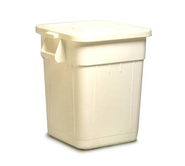 Continental Commercial Products 4000GY Huskee® Container, Square, 48 Gallon Capacity, 28-3/4" X 23-1/2", General Purpose Waste, Without Lid, Made Of Engineered Resins, Grey