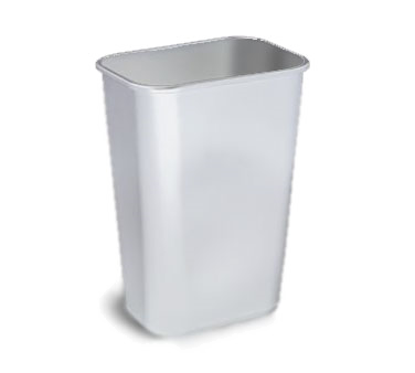 Continental Commercial Products 4114GY Wastebasket, 41-1/4 Quart Capacity, 19-7/8" X 15-1/4" X 11", Without Lid, Rectangular, Injection Molded Polyethylene, Grey