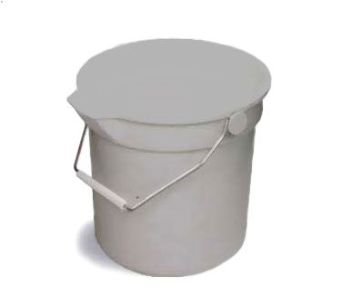 Continental Commercial Products 8114GY Utility Bucket, 14 Qt., With Handle And Molded-in Pouring Spout, Grey