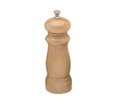 Chef Specialties 06250 (062506) Salem Pepper Mill, 6" High, Natural Finish, Stainless Steel Grinding Mechanism, Made In The Usa, Lifetime Warranty