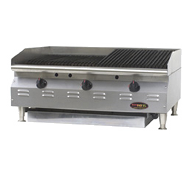 Eagle Group CLCHRBL-48-NG Charbroiler, 48", Gas, Counter Model, Lava Rocks, 128,000 Btu's