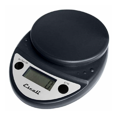 Escali P115CH Primo Digital Scale, 11 Lb X 0.1 Oz/ 5 Kg X 1g, Measures In Grams, Pounds + Ounces & Ounces, Tare Feature, Two-button Operation, Automatic Shut-off, Compact & Portable, Peg-able Package, (2) Aa Batteries Included, Black