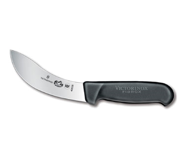 Victorinox Swiss Army 40535 Skinning Knife, 5" Curved, Black Fibrox® Nylon Handle, Slip Resistant, Nsf