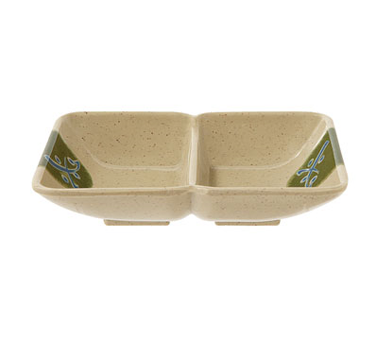 G.e.t. Enterprises 037-TD Traditional™ Sauce Dish, 1 Oz. Per Compartment, 4" X 3", 2 Compartment, Break-resistant, Dishwasher Safe, Melamine, Nsf