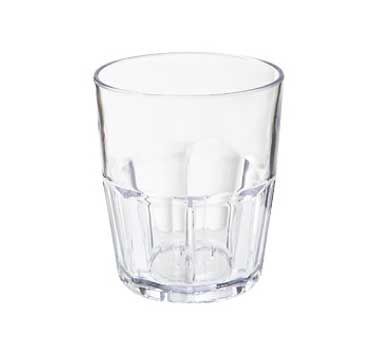 G.e.t. Enterprises 9912-1-CL Bahama™ Double Rock Tumbler, 12 Oz. (13.25 Oz. Rim-full), 3-1/2" Dia. X 4" Tall, Stacking, Bpa Free, San, Nsf, Clear