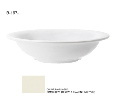 G.e.t. Enterprises B-167-DW Diamond White™ Bowl, 16 Oz. (18 Oz. Rim Full), 7-1/2" Dia. X 1-3/4" Deep, Round, Break-resistant, Dishwasher Safe, Melamine, Nsf, White