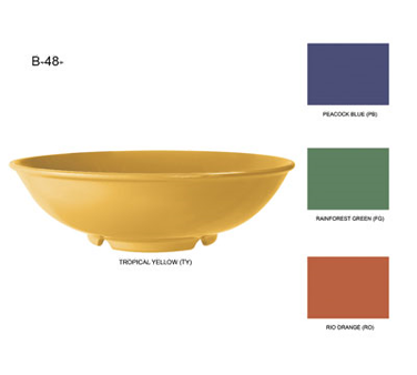 G.e.t. Enterprises B-48-DW Diamond White™ Bowl, 1.9 Qt. (1.9 Qt. Rim Full), 9-3/4" Dia., 2-3/4" Deep, Round, Break-resistant, Dishwasher Safe, Melamine, Nsf, White