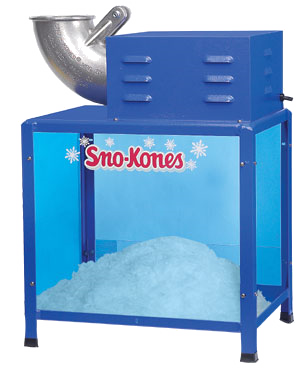 Gold Medal Products 1203 Shav-a-doo Ice Shaver, Compact, Comes With Tinted Blue Acrylic Side Panels, Powder Coated Blue Cabinet, Includes: Removable Sno Pan W/drain & Tubing, Commercial Duty Powder Coated Blue Motor