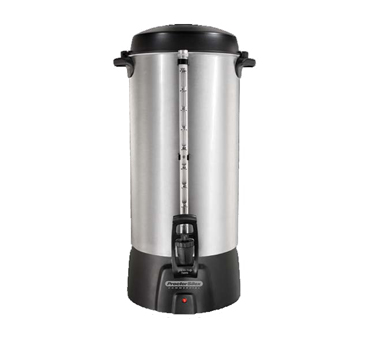 Hamilton Beach 45100 Proctor-silex® Coffee Urn, 100 Cup/3.9 Gallon Capacity, Single Wall Insulation, Commercial Duty, Dual Heaters, One Hand Serving With Tall Base For 12 Oz. Cups, Cup A Minute Brewing, Shielded Coffee Level Indicator, Ready To Serve Light, Cool Touch Ha