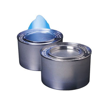 Hollowick GHBLUE Gel Heat™ Blue Chafing Fuel, 7 Oz., Methanol, Can, 2-3/8" H X 3-3/8" Dia., 2-hour, Seamless Aluminum Can, Rust Free, 100% Recyclable (cannot Be Sold Anywhere In The State Of Pennsylvania) (72 Each Per Case)