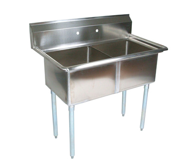 John Boos E2S8-24-14 John Boos, 2 Compartment Sink, Stainless Steel