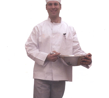 Libertyware TXT-CCXL Chefs Coat, Double Breasted, Heavy Duty 65/35 Poly/cotton Twill, Heat Resistant Plastic Buttons, White, Extra Large