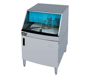Moyer Diebel DF Glasswasher, Underbar Type, Rotary Design, 25" Cabinet, 1200 Glasses/hr, 12" Glass Clearance, Polypropylene Conveyor With Clockwise Rotation, Upper & Lower Wash & Rinse Arms, (3) Pump Injection System, Chemical Sanitizing, Cool Water Rinse, Stainless