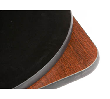 Oak Street Mfg. MB3030 Reversible Table Top, Square, 30" X 30", 1" Thick, Melamine Surface, Extruded Black Rubber T-mold Edge, Industrial Grade Particle Board, Mahogany/black, Quick Ship