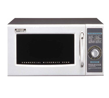 Sharp R-21LCF Microwave Oven, 1000 Watts, S/s Door, Timer Panel & Cavity, Grey Steel Outer Wrapper, Durable Side-hinged See-thru Door, 6 Minutes Manual Dial Timer, Timer Heating-time Guide, Timer Resets To 0 When Door Is Opened During Cooking Cycle, 120v/60/1-ph,